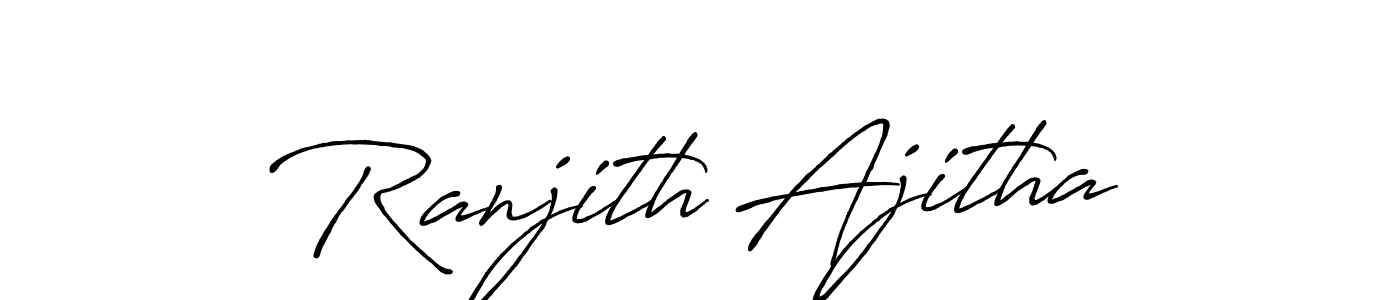 Also You can easily find your signature by using the search form. We will create Ranjith Ajitha name handwritten signature images for you free of cost using Antro_Vectra_Bolder sign style. Ranjith Ajitha signature style 7 images and pictures png