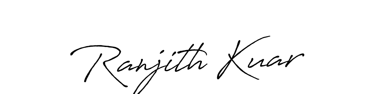 Design your own signature with our free online signature maker. With this signature software, you can create a handwritten (Antro_Vectra_Bolder) signature for name Ranjith Kuar. Ranjith Kuar signature style 7 images and pictures png