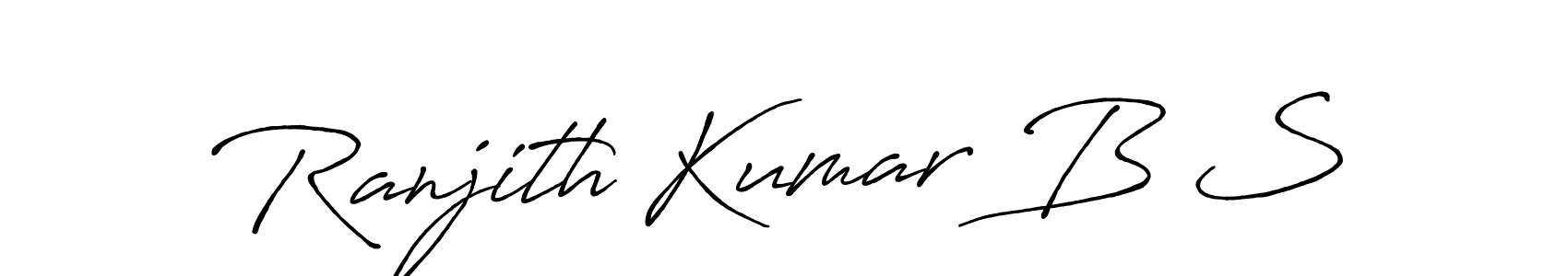 Also we have Ranjith Kumar B S name is the best signature style. Create professional handwritten signature collection using Antro_Vectra_Bolder autograph style. Ranjith Kumar B S signature style 7 images and pictures png