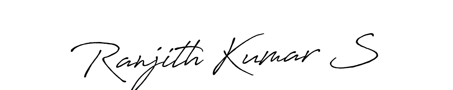 This is the best signature style for the Ranjith Kumar S name. Also you like these signature font (Antro_Vectra_Bolder). Mix name signature. Ranjith Kumar S signature style 7 images and pictures png