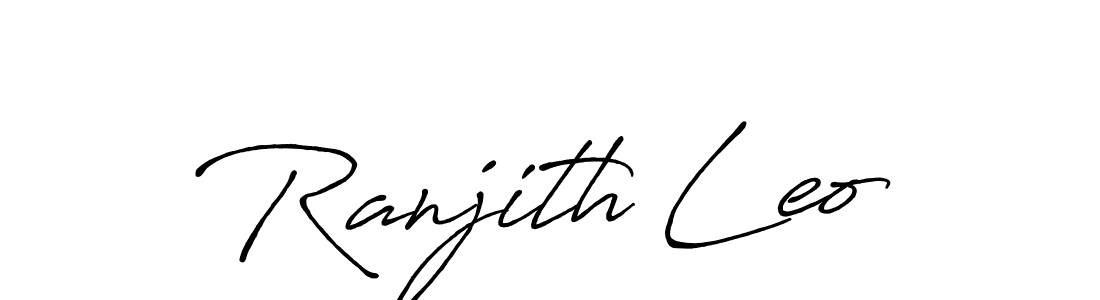 How to make Ranjith Leo signature? Antro_Vectra_Bolder is a professional autograph style. Create handwritten signature for Ranjith Leo name. Ranjith Leo signature style 7 images and pictures png