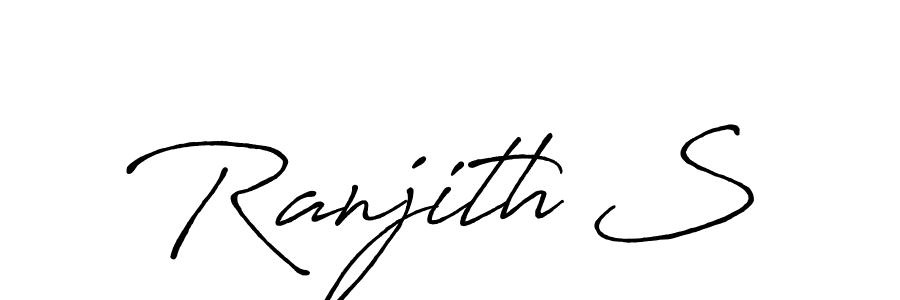 This is the best signature style for the Ranjith S name. Also you like these signature font (Antro_Vectra_Bolder). Mix name signature. Ranjith S signature style 7 images and pictures png