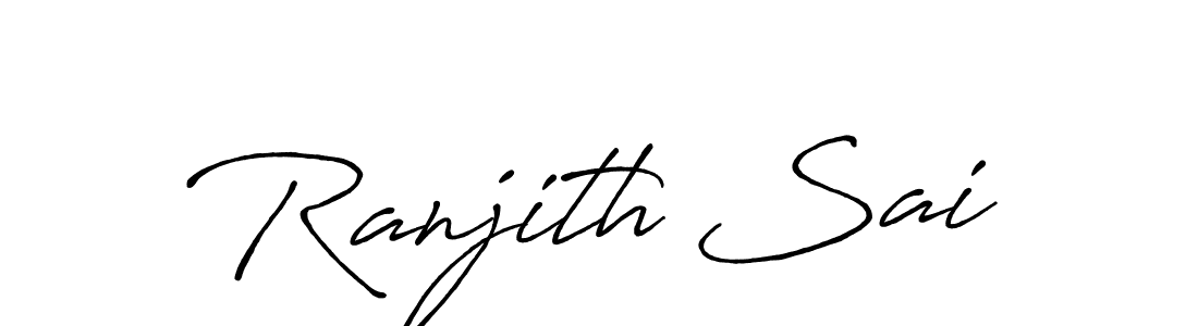 Use a signature maker to create a handwritten signature online. With this signature software, you can design (Antro_Vectra_Bolder) your own signature for name Ranjith Sai. Ranjith Sai signature style 7 images and pictures png