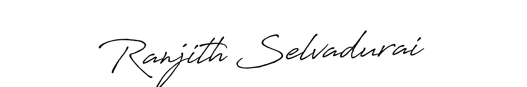 Make a beautiful signature design for name Ranjith Selvadurai. With this signature (Antro_Vectra_Bolder) style, you can create a handwritten signature for free. Ranjith Selvadurai signature style 7 images and pictures png