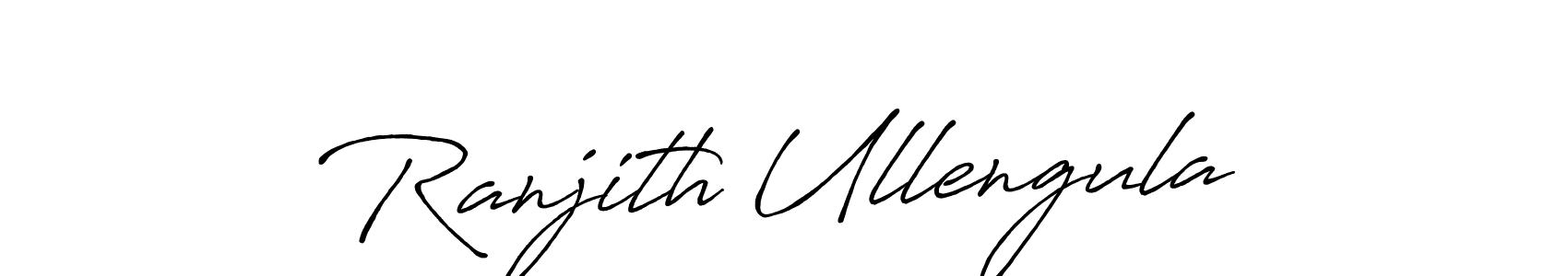 Make a beautiful signature design for name Ranjith Ullengula. With this signature (Antro_Vectra_Bolder) style, you can create a handwritten signature for free. Ranjith Ullengula signature style 7 images and pictures png