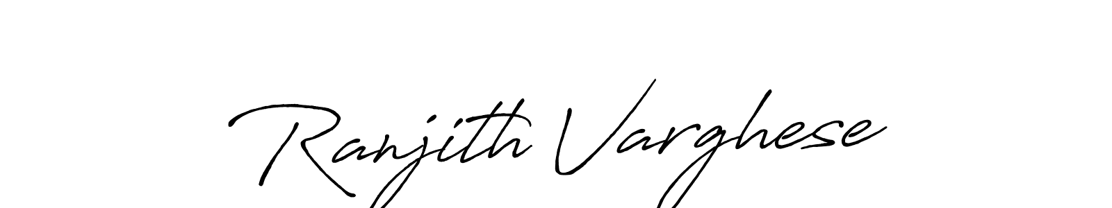 The best way (Antro_Vectra_Bolder) to make a short signature is to pick only two or three words in your name. The name Ranjith Varghese include a total of six letters. For converting this name. Ranjith Varghese signature style 7 images and pictures png