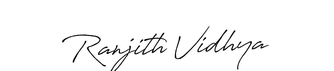 How to Draw Ranjith Vidhya signature style? Antro_Vectra_Bolder is a latest design signature styles for name Ranjith Vidhya. Ranjith Vidhya signature style 7 images and pictures png
