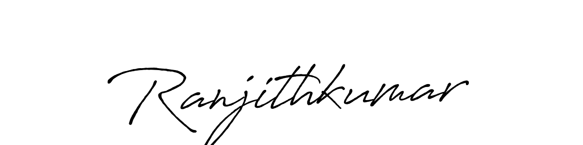 Make a beautiful signature design for name Ranjithkumar. With this signature (Antro_Vectra_Bolder) style, you can create a handwritten signature for free. Ranjithkumar signature style 7 images and pictures png