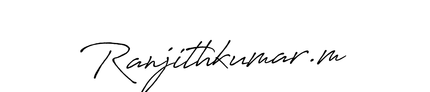 You can use this online signature creator to create a handwritten signature for the name Ranjithkumar.m. This is the best online autograph maker. Ranjithkumar.m signature style 7 images and pictures png