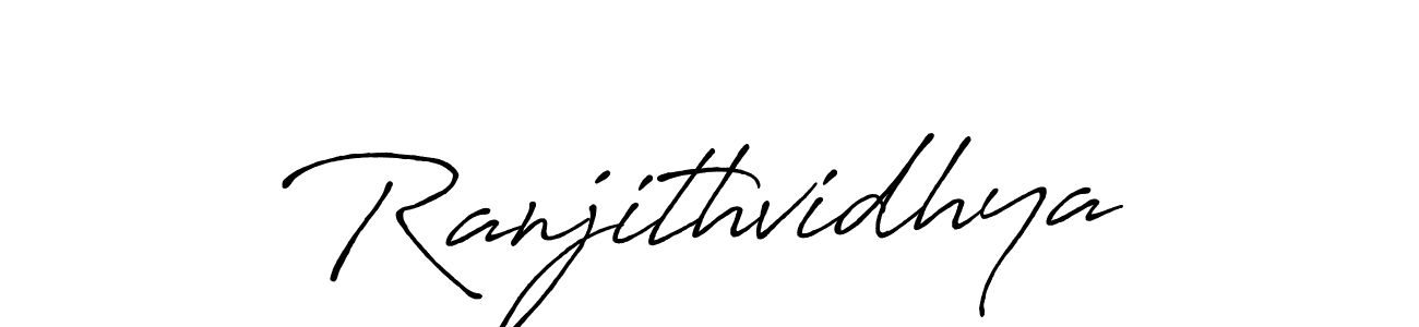 Antro_Vectra_Bolder is a professional signature style that is perfect for those who want to add a touch of class to their signature. It is also a great choice for those who want to make their signature more unique. Get Ranjithvidhya name to fancy signature for free. Ranjithvidhya signature style 7 images and pictures png