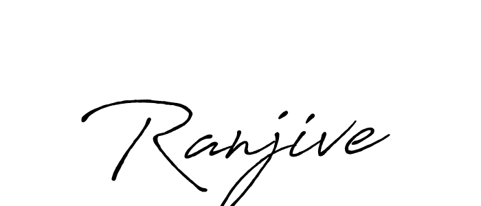 Ranjive stylish signature style. Best Handwritten Sign (Antro_Vectra_Bolder) for my name. Handwritten Signature Collection Ideas for my name Ranjive. Ranjive signature style 7 images and pictures png