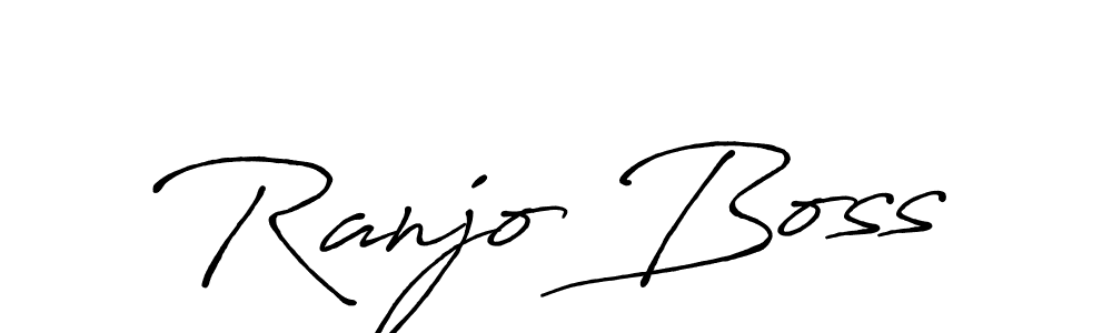 It looks lik you need a new signature style for name Ranjo Boss. Design unique handwritten (Antro_Vectra_Bolder) signature with our free signature maker in just a few clicks. Ranjo Boss signature style 7 images and pictures png