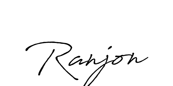 Best and Professional Signature Style for Ranjon. Antro_Vectra_Bolder Best Signature Style Collection. Ranjon signature style 7 images and pictures png