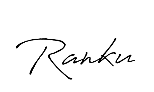 Use a signature maker to create a handwritten signature online. With this signature software, you can design (Antro_Vectra_Bolder) your own signature for name Ranku. Ranku signature style 7 images and pictures png