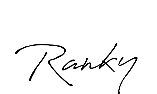 It looks lik you need a new signature style for name Ranky. Design unique handwritten (Antro_Vectra_Bolder) signature with our free signature maker in just a few clicks. Ranky signature style 7 images and pictures png