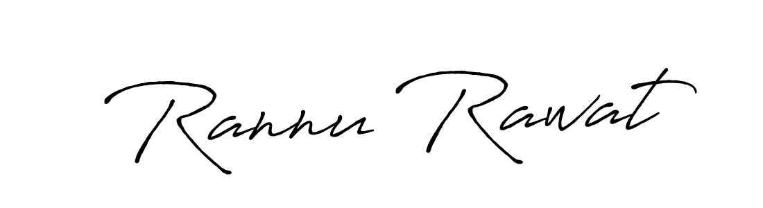 How to make Rannu Rawat name signature. Use Antro_Vectra_Bolder style for creating short signs online. This is the latest handwritten sign. Rannu Rawat signature style 7 images and pictures png