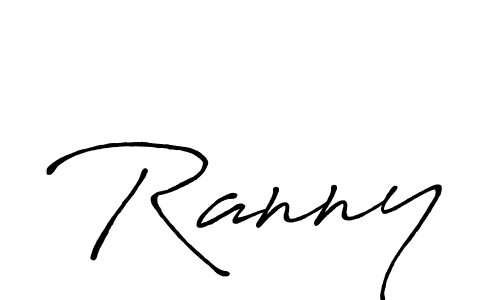 Ranny stylish signature style. Best Handwritten Sign (Antro_Vectra_Bolder) for my name. Handwritten Signature Collection Ideas for my name Ranny. Ranny signature style 7 images and pictures png