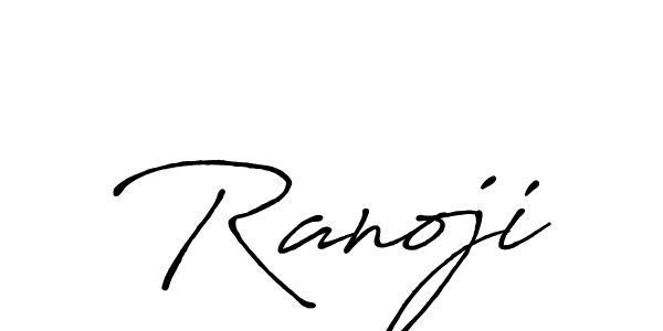 Use a signature maker to create a handwritten signature online. With this signature software, you can design (Antro_Vectra_Bolder) your own signature for name Ranoji. Ranoji signature style 7 images and pictures png