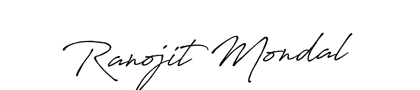 Create a beautiful signature design for name Ranojit Mondal. With this signature (Antro_Vectra_Bolder) fonts, you can make a handwritten signature for free. Ranojit Mondal signature style 7 images and pictures png