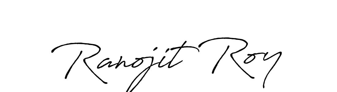 Create a beautiful signature design for name Ranojit Roy. With this signature (Antro_Vectra_Bolder) fonts, you can make a handwritten signature for free. Ranojit Roy signature style 7 images and pictures png