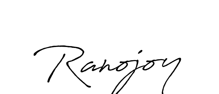 Design your own signature with our free online signature maker. With this signature software, you can create a handwritten (Antro_Vectra_Bolder) signature for name Ranojoy. Ranojoy signature style 7 images and pictures png