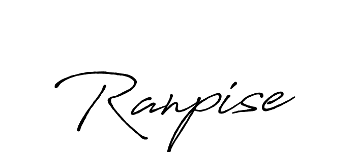 How to make Ranpise name signature. Use Antro_Vectra_Bolder style for creating short signs online. This is the latest handwritten sign. Ranpise signature style 7 images and pictures png