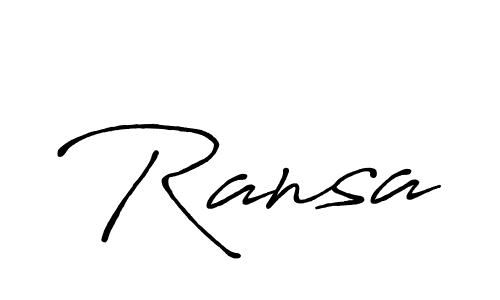 Create a beautiful signature design for name Ransa. With this signature (Antro_Vectra_Bolder) fonts, you can make a handwritten signature for free. Ransa signature style 7 images and pictures png