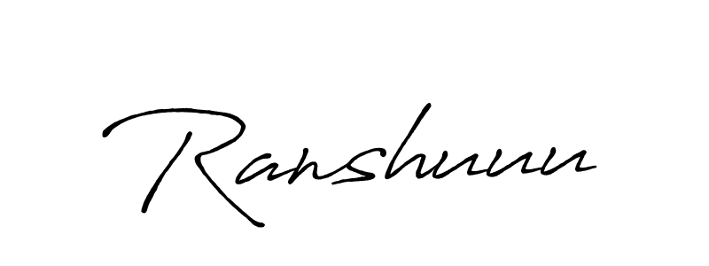 Also we have Ranshuuu name is the best signature style. Create professional handwritten signature collection using Antro_Vectra_Bolder autograph style. Ranshuuu signature style 7 images and pictures png