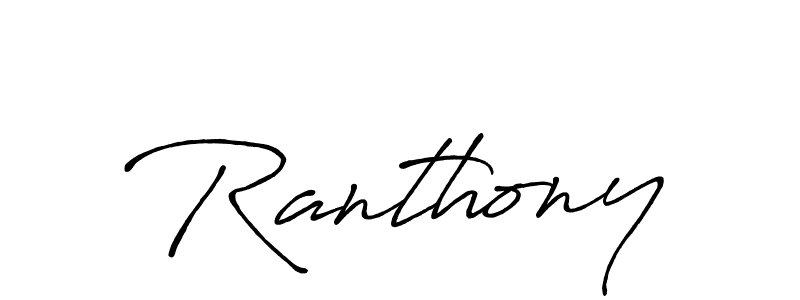 Create a beautiful signature design for name Ranthony. With this signature (Antro_Vectra_Bolder) fonts, you can make a handwritten signature for free. Ranthony signature style 7 images and pictures png