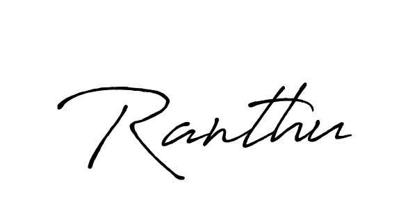 How to make Ranthu signature? Antro_Vectra_Bolder is a professional autograph style. Create handwritten signature for Ranthu name. Ranthu signature style 7 images and pictures png