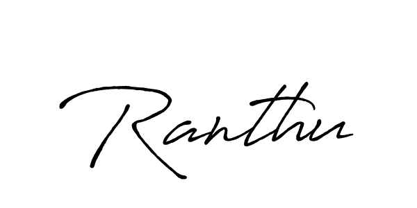 Once you've used our free online signature maker to create your best signature Antro_Vectra_Bolder style, it's time to enjoy all of the benefits that Ranthu name signing documents. Ranthu signature style 7 images and pictures png