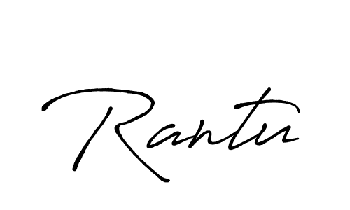 How to make Rantu signature? Antro_Vectra_Bolder is a professional autograph style. Create handwritten signature for Rantu name. Rantu signature style 7 images and pictures png