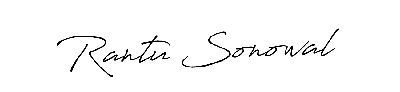 Design your own signature with our free online signature maker. With this signature software, you can create a handwritten (Antro_Vectra_Bolder) signature for name Rantu Sonowal. Rantu Sonowal signature style 7 images and pictures png