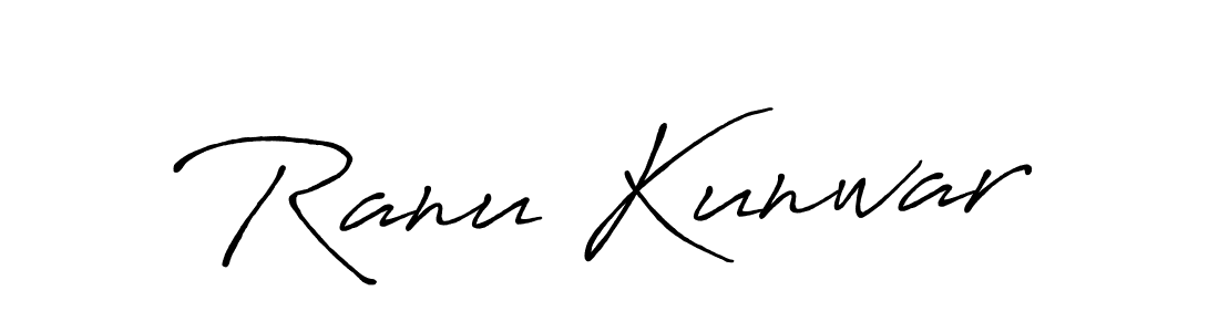 Also we have Ranu Kunwar name is the best signature style. Create professional handwritten signature collection using Antro_Vectra_Bolder autograph style. Ranu Kunwar signature style 7 images and pictures png