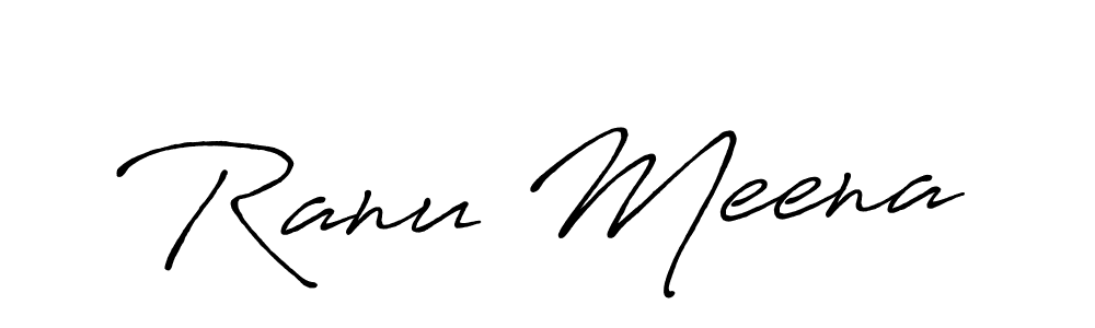 Ranu Meena stylish signature style. Best Handwritten Sign (Antro_Vectra_Bolder) for my name. Handwritten Signature Collection Ideas for my name Ranu Meena. Ranu Meena signature style 7 images and pictures png