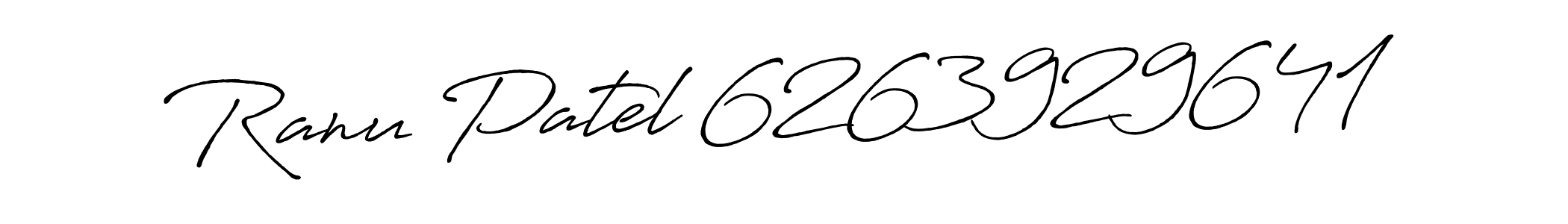 This is the best signature style for the Ranu Patel 6263929641 name. Also you like these signature font (Antro_Vectra_Bolder). Mix name signature. Ranu Patel 6263929641 signature style 7 images and pictures png