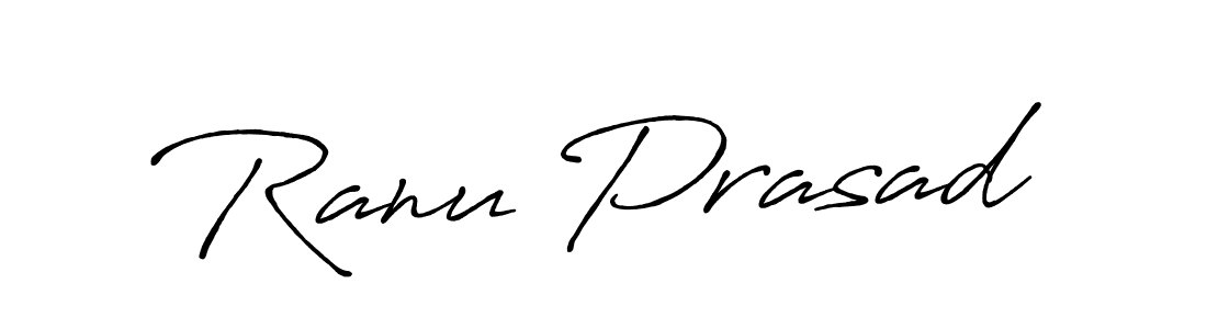 Create a beautiful signature design for name Ranu Prasad. With this signature (Antro_Vectra_Bolder) fonts, you can make a handwritten signature for free. Ranu Prasad signature style 7 images and pictures png