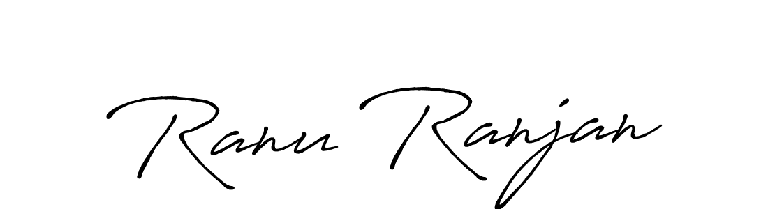 Ranu Ranjan stylish signature style. Best Handwritten Sign (Antro_Vectra_Bolder) for my name. Handwritten Signature Collection Ideas for my name Ranu Ranjan. Ranu Ranjan signature style 7 images and pictures png