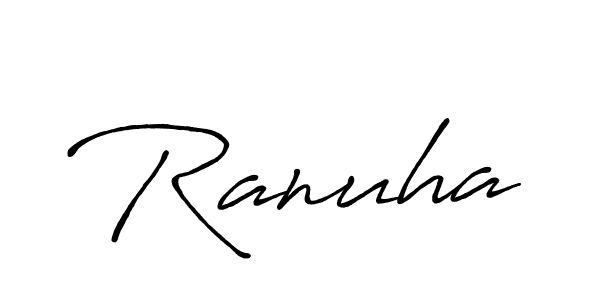 Make a beautiful signature design for name Ranuha. With this signature (Antro_Vectra_Bolder) style, you can create a handwritten signature for free. Ranuha signature style 7 images and pictures png