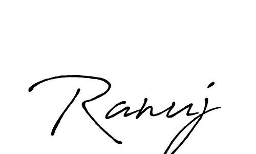 Make a beautiful signature design for name Ranuj. With this signature (Antro_Vectra_Bolder) style, you can create a handwritten signature for free. Ranuj signature style 7 images and pictures png