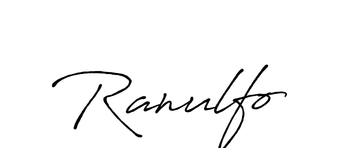 Use a signature maker to create a handwritten signature online. With this signature software, you can design (Antro_Vectra_Bolder) your own signature for name Ranulfo. Ranulfo signature style 7 images and pictures png