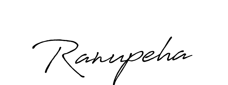 Use a signature maker to create a handwritten signature online. With this signature software, you can design (Antro_Vectra_Bolder) your own signature for name Ranupeha. Ranupeha signature style 7 images and pictures png