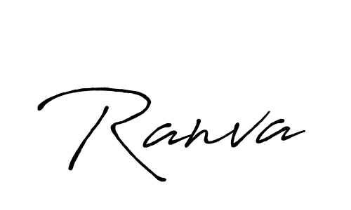 Create a beautiful signature design for name Ranva. With this signature (Antro_Vectra_Bolder) fonts, you can make a handwritten signature for free. Ranva signature style 7 images and pictures png