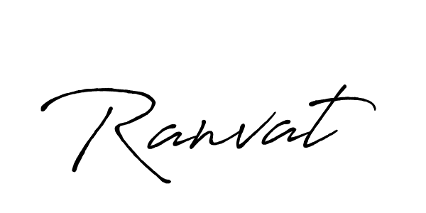 How to make Ranvat name signature. Use Antro_Vectra_Bolder style for creating short signs online. This is the latest handwritten sign. Ranvat signature style 7 images and pictures png