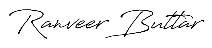 Generate high-definition signature styles for Ranveer Buttar. The Antro_Vectra_Bolder typeface ensures crisp legibility and sophisticated design. Ranveer Buttar signature style 7 images and pictures png