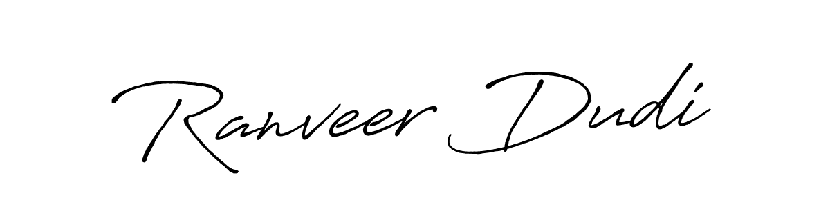 The best way (Antro_Vectra_Bolder) to make a short signature is to pick only two or three words in your name. The name Ranveer Dudi include a total of six letters. For converting this name. Ranveer Dudi signature style 7 images and pictures png