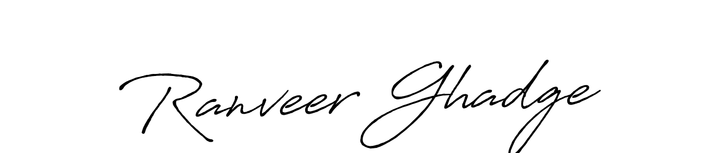 Ranveer Ghadge stylish signature style. Best Handwritten Sign (Antro_Vectra_Bolder) for my name. Handwritten Signature Collection Ideas for my name Ranveer Ghadge. Ranveer Ghadge signature style 7 images and pictures png