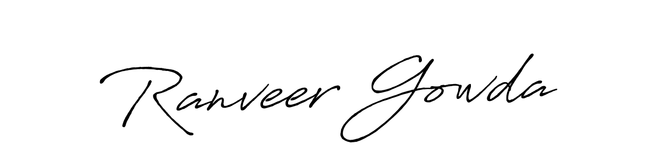 How to Draw Ranveer Gowda signature style? Antro_Vectra_Bolder is a latest design signature styles for name Ranveer Gowda. Ranveer Gowda signature style 7 images and pictures png