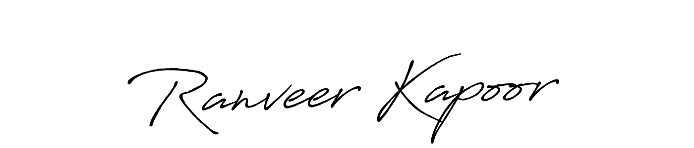 Make a beautiful signature design for name Ranveer Kapoor. With this signature (Antro_Vectra_Bolder) style, you can create a handwritten signature for free. Ranveer Kapoor signature style 7 images and pictures png