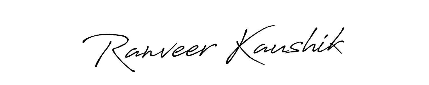 if you are searching for the best signature style for your name Ranveer Kaushik. so please give up your signature search. here we have designed multiple signature styles  using Antro_Vectra_Bolder. Ranveer Kaushik signature style 7 images and pictures png